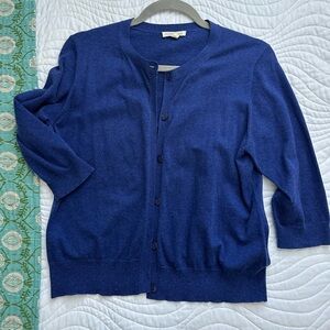 Eileen Fisher Navy Button-Up Cardigan in Lovely shape